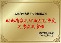 湖北省家具行业2012年度优秀家具市场